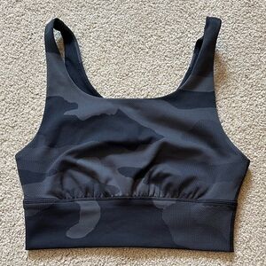 OFFLINE by Aerie Black and Gray Camouflage Sports Bra